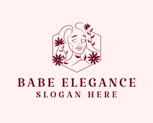 Elegant Feminine Beauty Face  logo design