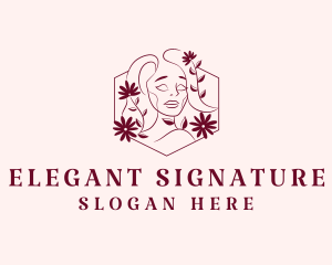 Elegant Feminine Beauty Face  logo design