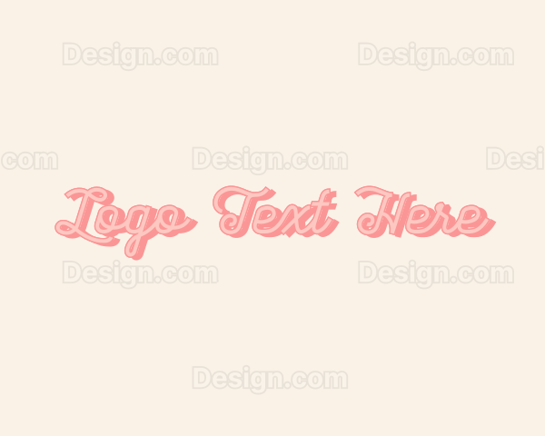 Feminine Retro Script Logo