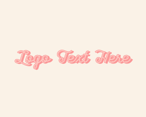 Feminine Retro Script Logo