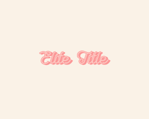 Feminine Retro Script logo