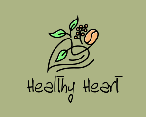 Heart Tea and Coffee  logo design