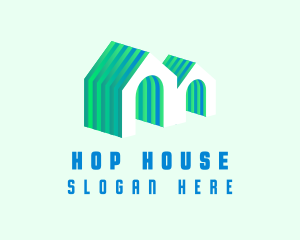 Stripe House Mansion logo design