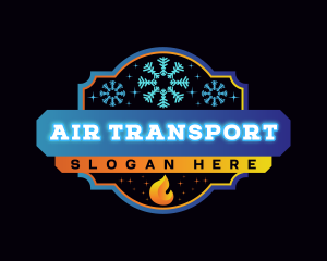 Heating Cooling HVAC Winter logo design