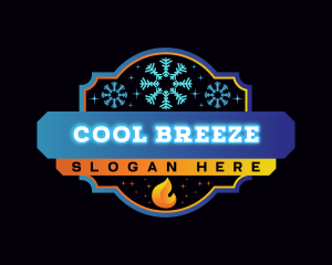 Heating Cooling HVAC Winter logo design