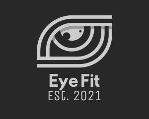 Grey Eye Outline  logo design