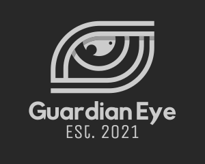 Grey Eye Outline  logo design
