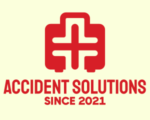 Red Medical Emergency Kit logo design