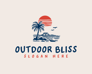 Coastal Beachfront Resort logo design