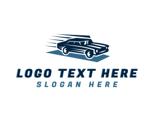 Fast Moving Car Automobile logo