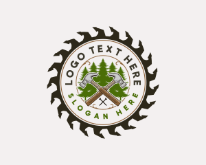 Woodworking Carpentry Sawblade logo