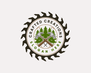 Woodworking Carpentry Sawblade logo