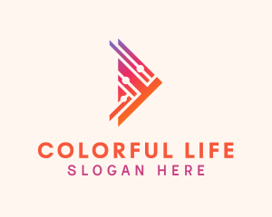 Colorful Arrow Logistics logo design