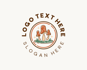 Whimsical Holistic Mushroom logo