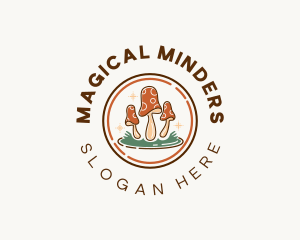 Whimsical Holistic Mushroom logo design