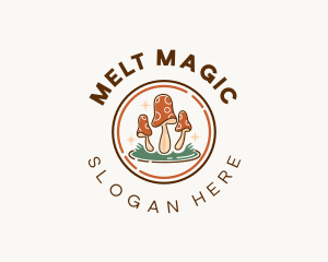 Whimsical Holistic Mushroom logo design