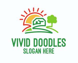 Doogle Farm Garden logo design