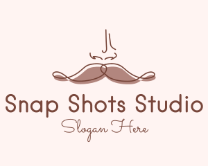 Hipster Mustache Man logo