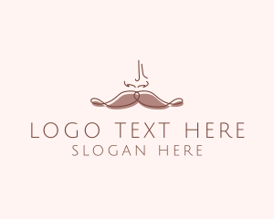 Hipster Mustache Man logo