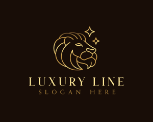 Luxury Wildlife Lion logo design