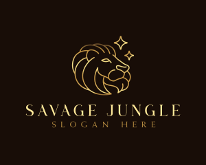 Luxury Wildlife Lion logo design