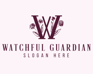 Floral Boutique Letter W  logo design