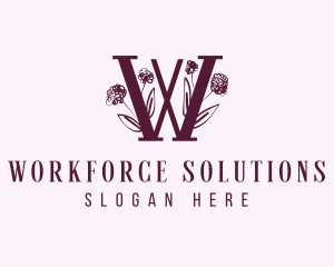 Floral Boutique Letter W  logo design