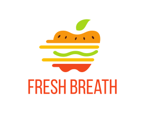 Healthy Fresh Burger logo design