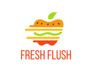 Healthy Fresh Burger logo design