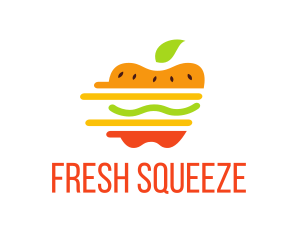 Healthy Fresh Burger logo design