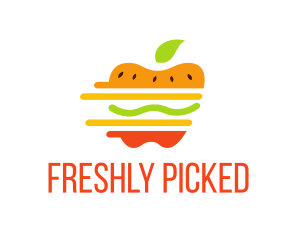 Healthy Fresh Burger logo design