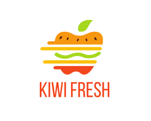 Healthy Fresh Burger logo design