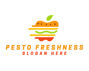 Healthy Fresh Burger logo design