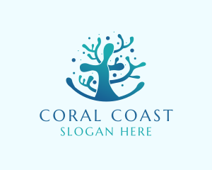 Aquatic Nature Coral Reef logo