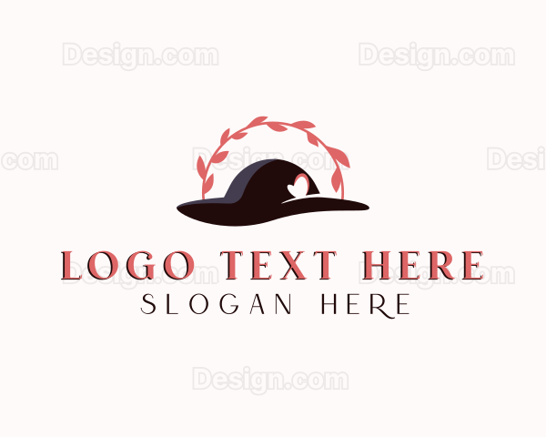 Wreath Fashion Hat Logo