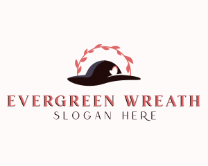 Wreath Fashion Hat logo design