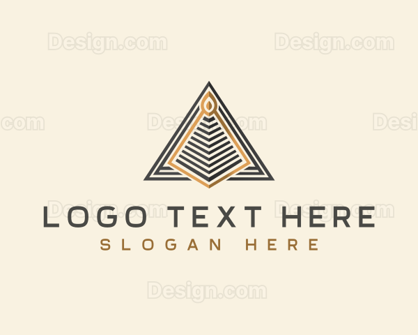 Elegant Pyramid Triangle Logo