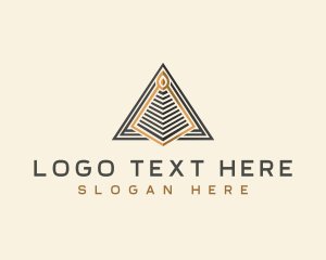 Elegant Pyramid Triangle logo