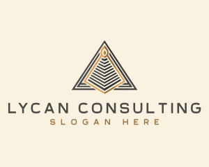 Elegant Pyramid Triangle logo design