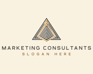 Elegant Pyramid Triangle logo design