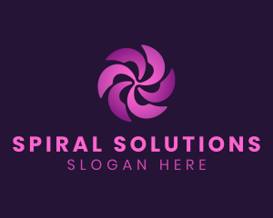 Spiral Propeller Fan logo design