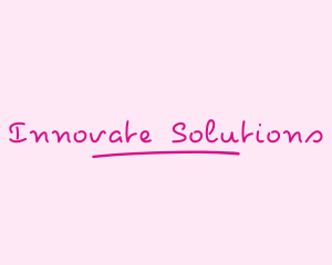 Pink Childish Wordmark Logo