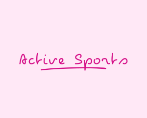 Pink Childish Wordmark logo