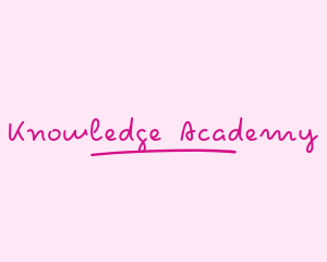 Pink Childish Wordmark logo