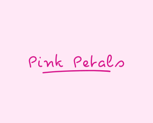 Pink Childish Wordmark logo design