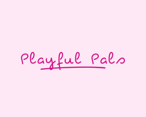 Pink Childish Wordmark logo