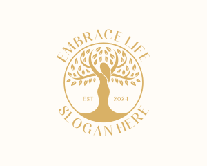 Organic Woman Tree logo design