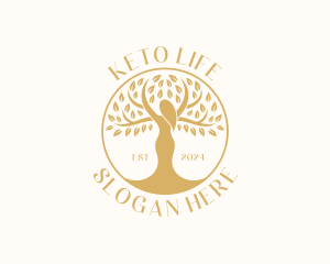 Organic Woman Tree logo design