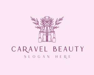 Cosmetics Floral Makeup logo design