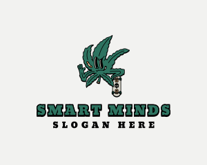 Cannabis Marijuana Skater  Logo